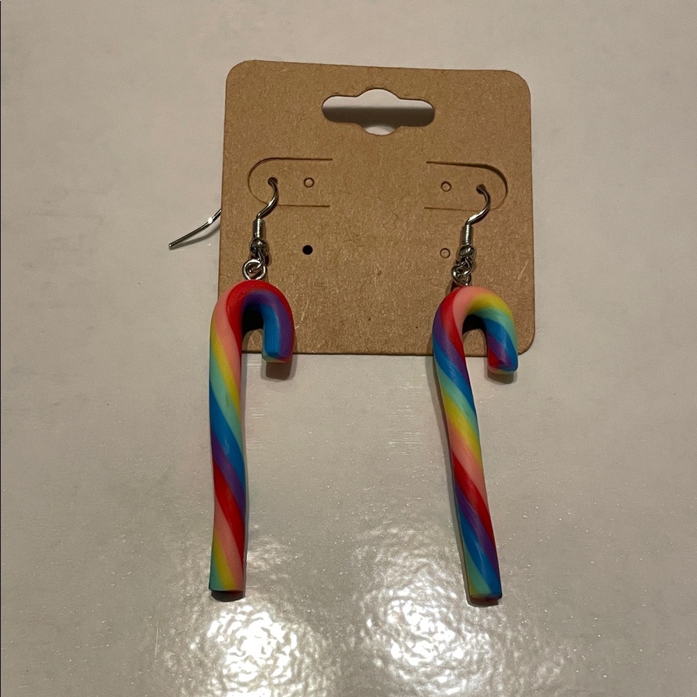 Colorful Candy Cane Earrings